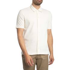 Gant Beige Skjorter Gant Cream 100% Cotton Textured Short Sleeve - Beige