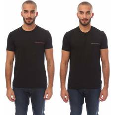 Armani T-shirts Armani Emporio Mens Crew Neck T-Shirt - Black