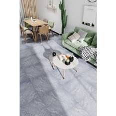 Flooring Living and Home 14 Pcs 60x60cm Stone Texture Self Adhesive PVC Flooring Dark Grey