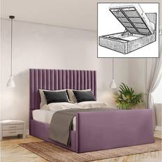 120cm Frame Beds Canora Grey Bilma Upholstered Storage Small Double 120 x 190 cm Frame Bed