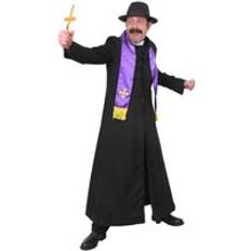 I Love Fancy Dress Exorcist Priest Costume Black XXL