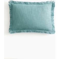 H&M Slub Weave 40x60 Cushion Cover Turquoise (60x40cm)