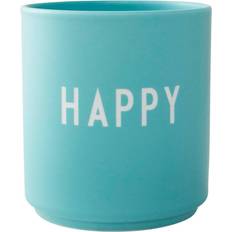 Design Letters Favorite Happy Aqua Blue Mug 25cl