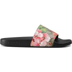 Multicoloured - Women Slides Gucci Supreme Slide Blooms - Beige/Ebony/Pink