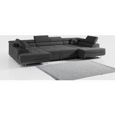 MKS Meble Gustaw U Upholstered Dark Grey Sofa 340cm 6-Sitzer