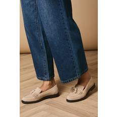 Beige - Suede Low Shoes Oasis Brighton Suede Tassel Loafers - Olive