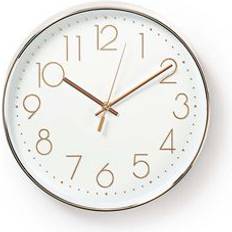 Nedis CLWA015PC30 White/Rose Gold Väggklocka 30cm