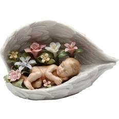 Cosmos Gifts Keramikfigur Baby mit Schutzengelfl 15,2 cm geln Statuetta