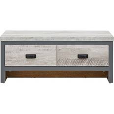 GFW Boston 2 Drawer Grey Coffee Table 48x87cm
