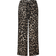 Street One Patterned Wide Leg Trousers - Black