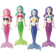 Bath Toys Shein 4pcs PVC Material Random Color Mermaid Tails, 5.1in Length, Diving & Swimming Pool Sports Accessories