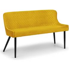 Yellow Benches Julian Bowen Luxe High Back Mustard Bench