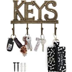 Comfify Key Holder Cast Iron Decorative Farmhouse - 4 Key Hooks