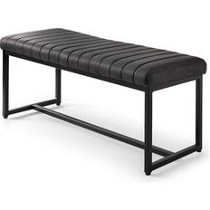 Julian Bowen Soho Antique Black Settee Bench 120.9x47cm