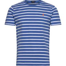 Polo Ralph Lauren Stribede T-shirts Polo Ralph Lauren Custom Slim Fit Striped Jersey T-Shirt - Blue