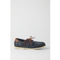 Boat Shoes Burton Mens Leather Boat Shoes - Navy