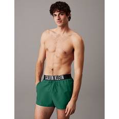 Calvin Klein Grøn Badetøj Calvin Klein Logo Waistband Swim Shorts - Intense Power - Green