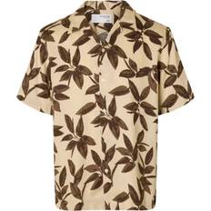 Tencel Kläder Selected Homme Noa Mix Resort Skjorte - Brun