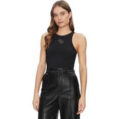 Guess Linnen Guess Topp Guendalina Polyester Tank Top Rund Hals - Black