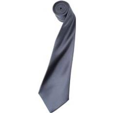 Solid Colours Ties Premier Colours Satin Tie - Dark Grey