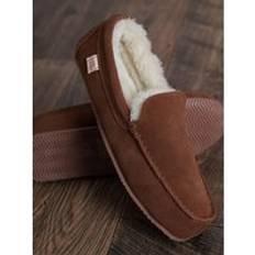 Men Moccasins Lakeland Leather Men's Sheepskin Slip-On Moccasins - Tan