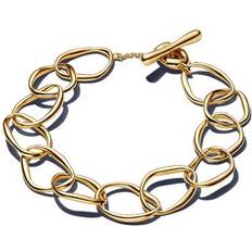 Pandora Armband Med Organiskt Formade Band Guld