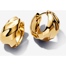 Pandora Dam Örhängen Pandora Räfflade Hoops - Guld