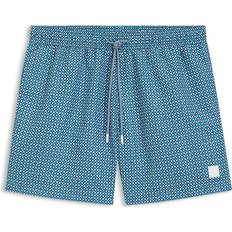 Swimming Trunks BOSS Drawstring Geometric Print Swim Shorts - Light Blue