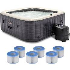 Inflatable Hot Tubs Intex Inflatable Hot Tub Pure Spa 6-Person 170-Jet with S1 Filter Cartridge