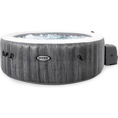 Inflatable Hot Tubs Intex Inflatable Hot Tub PureSpa Plus 77 in x 28 in 4-Person Greywood Bubble 140 Jet Spa 120-Volt