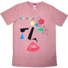 Strokesman's Clothing Strokesman's Abstract Face Stone Wash T Shirt - Red