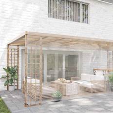 vidaXL Klar Presenning Med Öljetter 6x10 m PVC