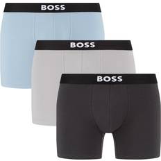 Underbukser på tilbud BOSS Boksershorts Pakke Med Tre Par Bomuld - Lyseblå/Sort