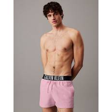 Rosa Badbyxor Calvin Klein Logo Waistband Swim Badshorts - Pink