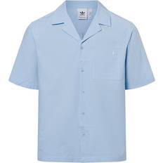Adidas Shirts adidas Kurzarm Freizeithemd Herren Regular Fit Baumwolle - Blau Strukturiert