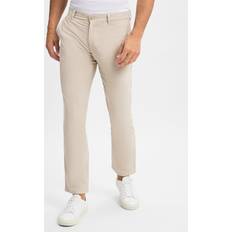 Chinos - Polyamide Trousers Alberto Chino Linen Mix - Beige
