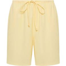 Women - Yellow Shorts Yours Curve Butter Yellow Textured Shorts - Yellow