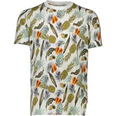 Lindbergh T-shirts Lindbergh Juicy AOP Oneck Tee S/S Mand - Hvid