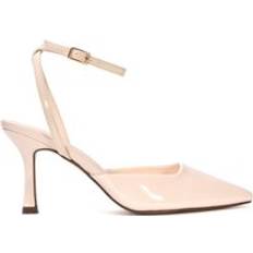 Lacey May Strappy Stiletto High Heel Pointed Toe Pumps Shoes - Nude