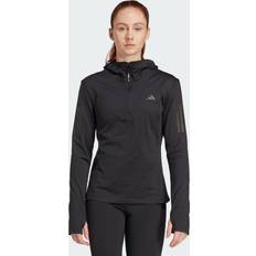 Dame - Slim Sweatere adidas Own The Run Winterized Hooded Half-Zip