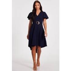 Natural Dresses Quiz Navy Dip Hem Midi Dress - Navy