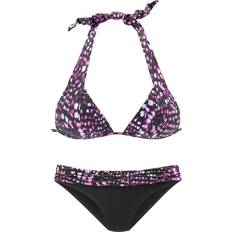 Bruno Banani Triangle Bikini Set - Dark Pink Print
