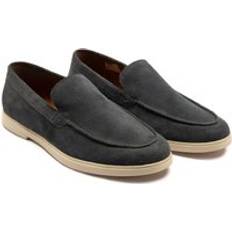 Thomas Crick FALDO Suede Leather Slip-on Casual Loafer Shoes - Navy