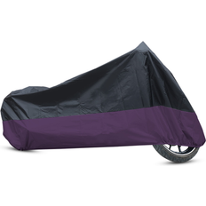 Motorcycle Covers Unique Bargains 180T Motorcycle Cover Protector Rain Dust UV Proof - Black/Purple