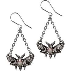 Alchemy Gothic Øreringe Lunar Moth - Damer - Sort-Sølv