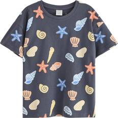 Lindex Kids' Cotton Shell Print Crew Neck T-Shirt