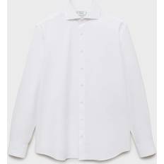 Mango White Shirts Mango Cotton Dress Shirt - White