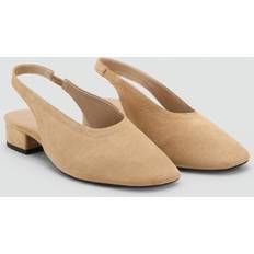 Mango Heels & Pumps Mango Suede Heel Shoe - Sand