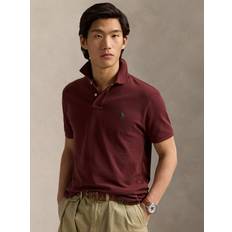 Polo Ralph Lauren Red Polo Shirts Polo Ralph Lauren Cotton Custom Slim Fit Short Sleeve Shirt - Red Wine