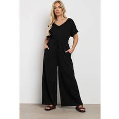 Cotton Jumpsuits & Overalls Yours Wide Leg Jumpsuit - Black